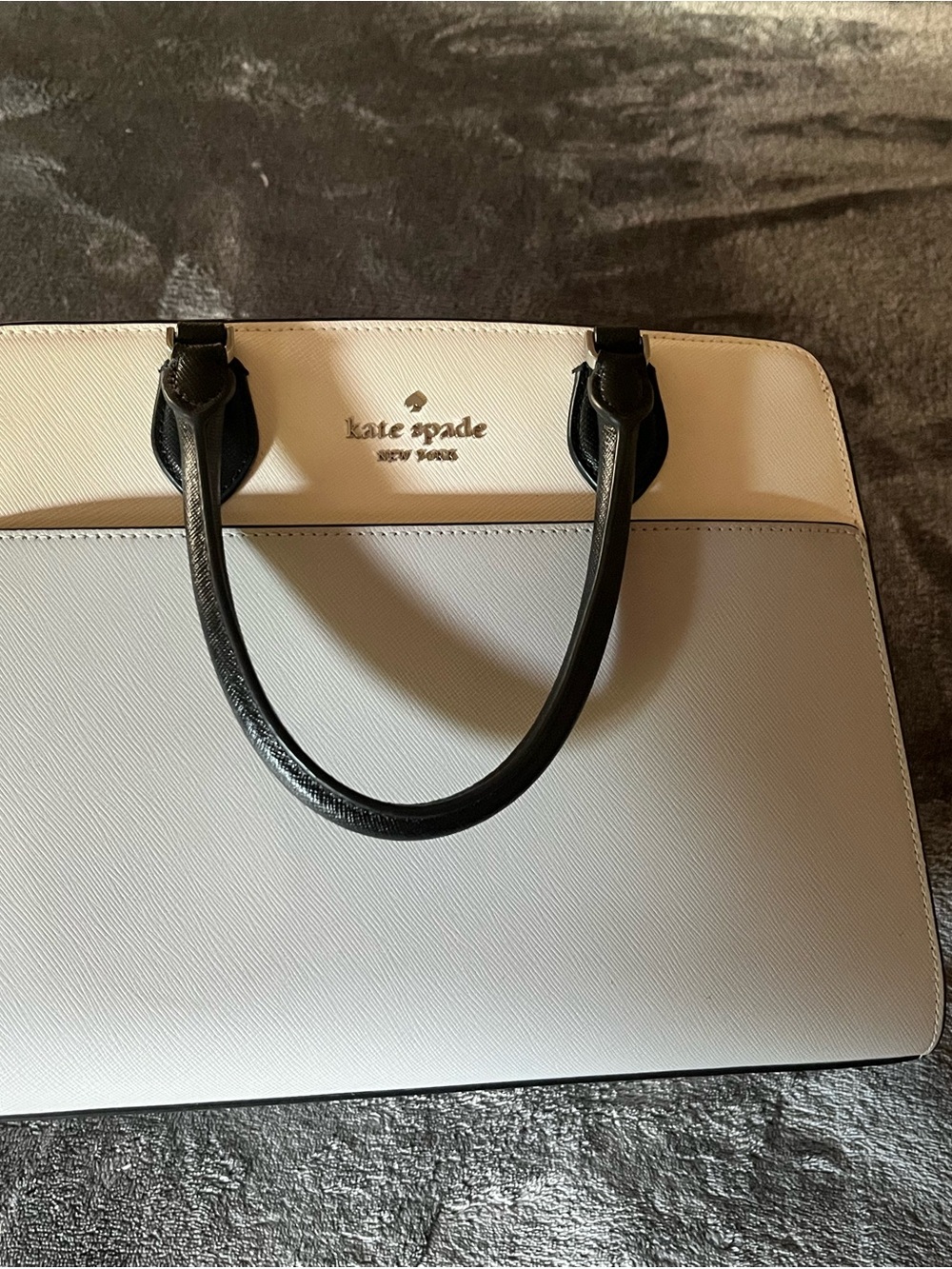 Kate Spade Madison Two-Tone Cream & Gray Satchel
